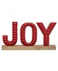 Picture of Distressed Beaded Wooden Joy Sign on Base