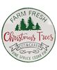 Picture of Farm Fresh Christmas Trees Distressed Round Metal Sign