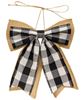 Picture of Black & White Buffalo Check & Burlap Bow