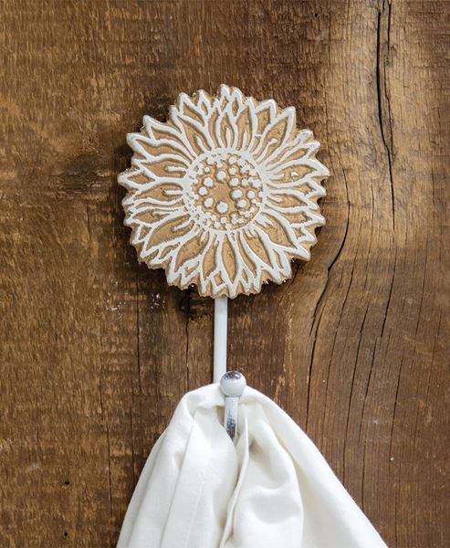 Picture of Distressed Wooden Sunflower Coat Hook