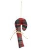 Picture of Christmas Plaid Fabric Candy Cane Ornaments, 3 Asstd.