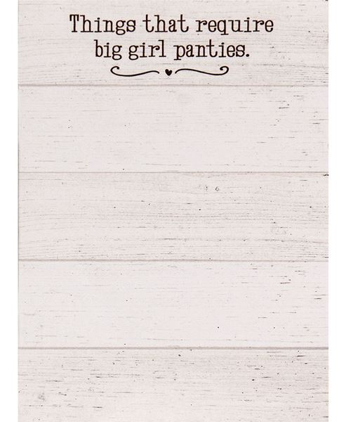 Picture of Big Girl Panties Notepad