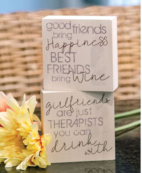 Picture of Best Friends Bring Wine Block, 2 Asstd.