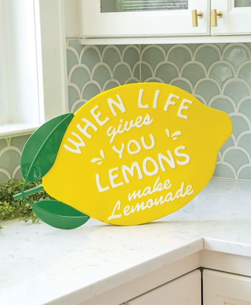 Picture of When Life Gives You Lemons Metal Lemon Sign