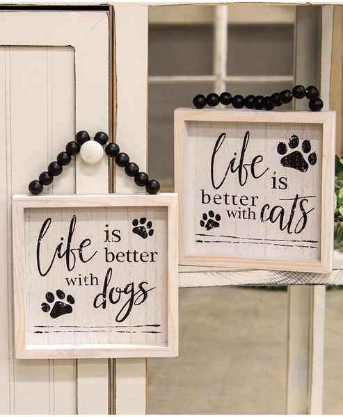 Picture of Life Is Better With Pets Beaded Sign, 2 Asstd.