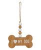 Picture of Dog Mom Beaded Bone Ornament, 3 Asstd.