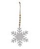 Picture of White Wood Snowflake Beaded Ornament, 4 Asstd.