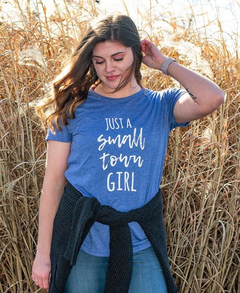 Picture of Small Town Girl Tee, Blue