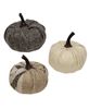 Picture of Cream & Gray Burlap Pumpkins 2.25", 4/Pack