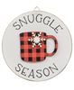 Picture of Snuggle Season Buffalo Check Mug Circle Easel Sign