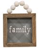 Picture of Love and Family Beaded Plaid Mini Frame, 2 Asstd.