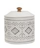 Picture of Aztec White Metal Canisters, 2/Set