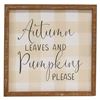 Picture of Fall Gingham Wood Sign, 3 Asstd.