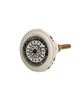 Picture of Boho Center Floral Black/White Metal Knob