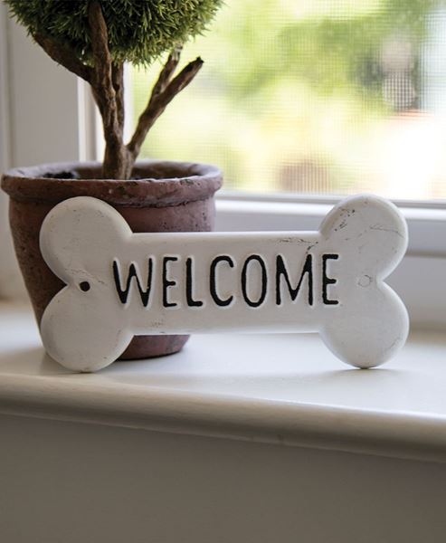 Picture of Dog Bone Welcome Metal Sign