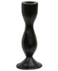 Picture of Carved Look Hourglass Black Iron Taper Holder, 6.25"