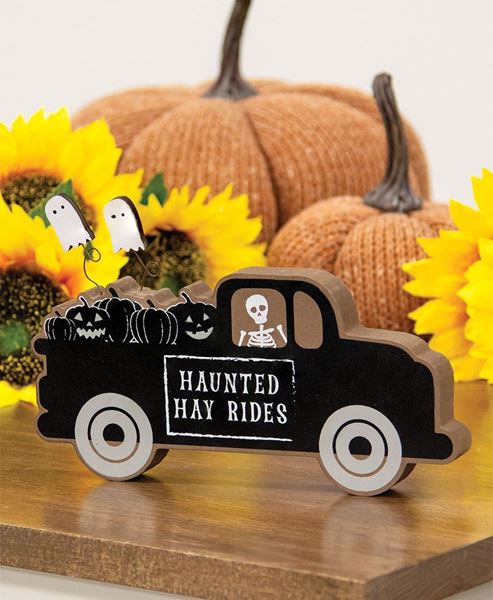 Picture of Haunted Hay Rides Wooden Chunky Truck Sitter