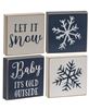 Picture of Let It Snow/Snowflake Square Block, 4 Asstd.