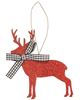 Picture of Wooden Glitter Reindeer Ornament, 2 Asstd.