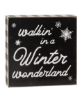 Picture of Walkin In A Winter Wonderland Black & White Plaid Box Sign