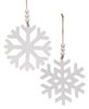 Picture of Distressed Beaded Wooden 8 Point Snowflake Hanger, 2 Asstd.