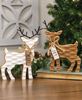 Picture of Woodland White Basketweave Deer Wood Sitter