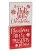 Picture of Holly Jolly Christmas Trees Square Block, 2 Asstd.