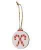 Picture of Sparkle Reindeer, Candy Canes, or Snowflake Wooden Bulb Ornament, 3 Asstd.