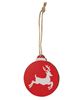 Picture of Sparkle Reindeer, Candy Canes, or Snowflake Wooden Bulb Ornament, 3 Asstd.