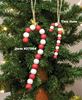 Picture of Mini Wooden Bead Candy Cane Ornament