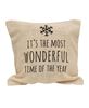 Picture of It's The Most Wonderful Time Natural Pillow