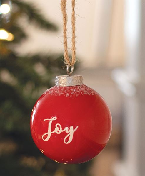 Picture of Red Ceramic Joy Ornament