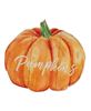 Picture of Fall Watercolor Pumpkin Wood Sign, 3 Asstd.