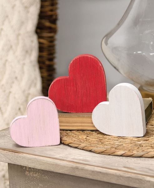 Picture of Distressed Wooden Heart Bundle, 3/Set