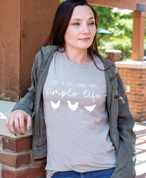 Picture of Lovin' That Simple Life T-Shirt, Heather Stone