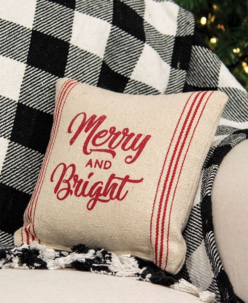 Picture of Merry & Bright Red Striped Pillow