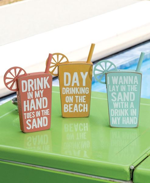 Picture of Beach Drink Block Sitter, 3 Asstd.