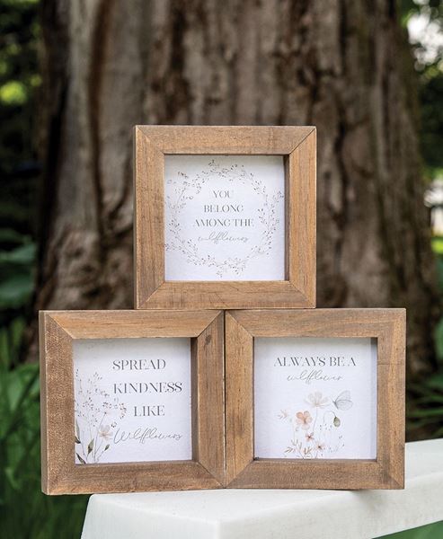 Picture of Wildflower Sayings Mini Frame, 3 Asstd.