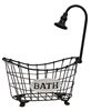 Picture of Black Metal Bathtub & Shower Head Basket