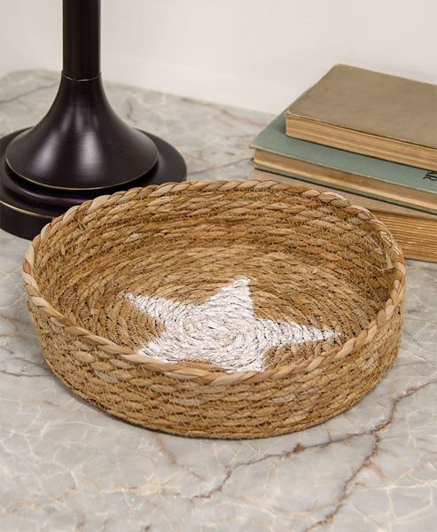 Picture of Natural Jute Candle Tray w/Star