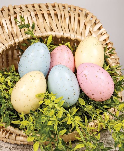 Picture of Pastel Speckled Easter Eggs in Bag, 6/Set