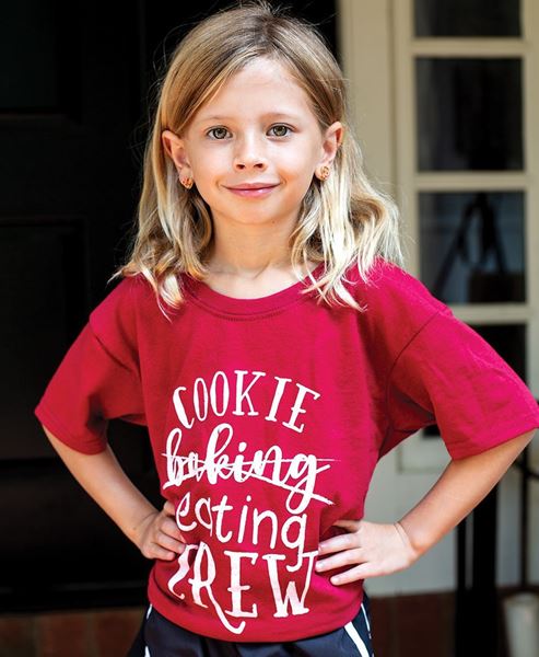 Picture of Cookie Baking/Eating Crew Youth T-Shirt, Cardinal