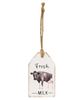 Picture of Fresh Milk Cow Wood Tag