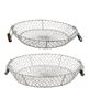 Picture of Distressed White Chicken Wire Round Trays, 2/Set