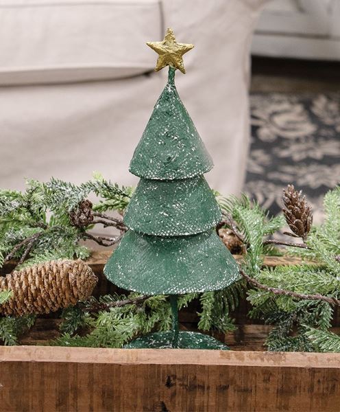 Picture of Distressed Textured Metal Christmas Tree, 12"