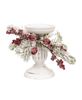 Picture of Snow Sprinkled Pine & Berry Pillar Holder, 7"