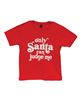 Picture of Only Santa Can Judge Me Youth T-Shirt - Red