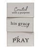 Picture of Faith Sentiment Distressed Wooden Block, 3 Asstd.