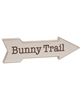 Picture of Distressed Wood Bunny Trail Arrow Block Sign