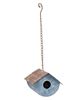 Picture of Distressed Blue Metal Birdhouse